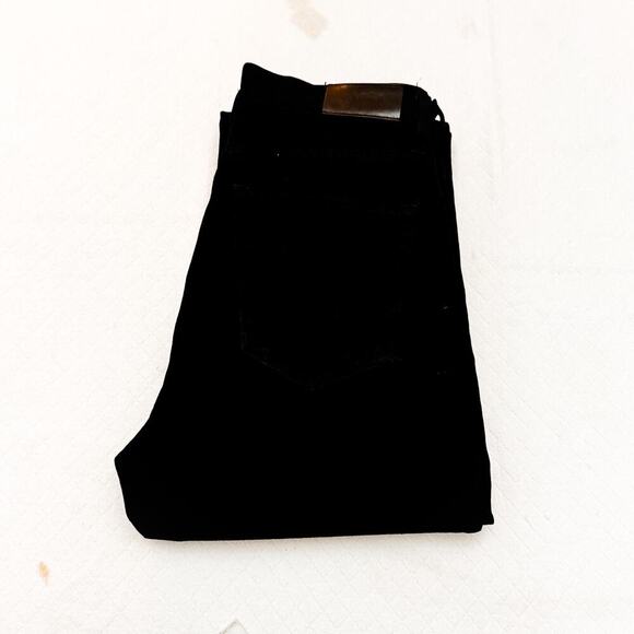 Goldsign Black Wide Leg Denim Jeans Zip Fly Style W3365-1078 Size 26 Mint - Picture 1 of 10